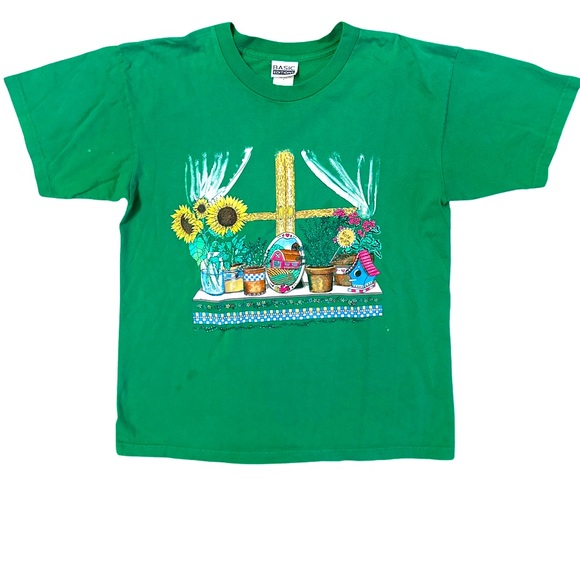 Vintage Basic Editions Home Country Barn Sunflower Rosemary T Shirt - Picture 1 of 4